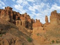 Canyon Charyn (Sharyn) towers in the valley of Castles Royalty Free Stock Photo